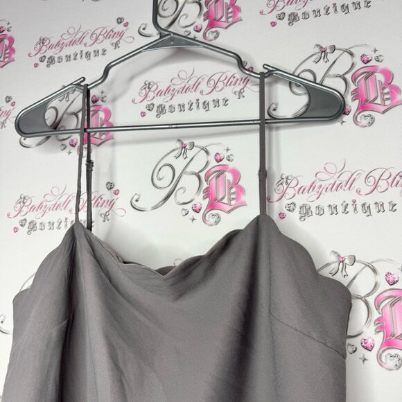 Banana republic tank top camisole cami bubble trim grey flowy versatile timeless - Picture 3 of 8